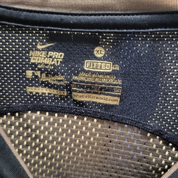 Nike Pro Combat Cleveland Indians Wahoo X-Large Fitted MLB Authentic Shirt - Picture 5 of 8